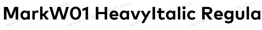 MarkW01 HeavyItalic Regular字体转换